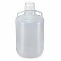 Globe Scientific Carboys, Round with Handles, Heavy Duty PP, White PP Screwcap, 20 Liter, Molded Graduations 7240020